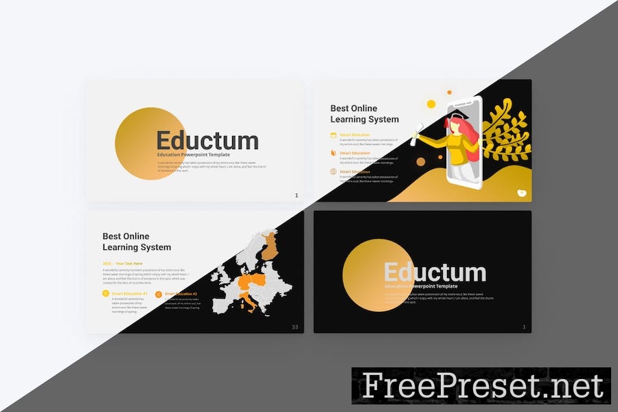 Eductum Education PowerPoint Template K9AP8BF