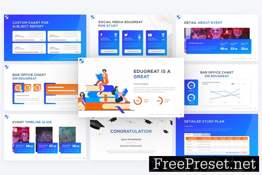 Edugreat Education Modern PowerPoint Template GL4UH35