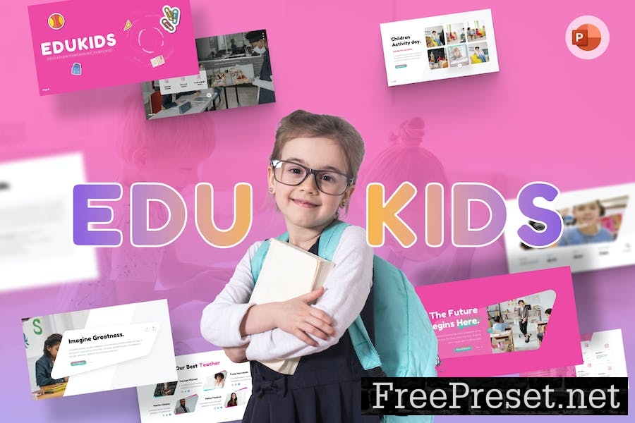 Edukids Education PowerPoint Template 825JQT2