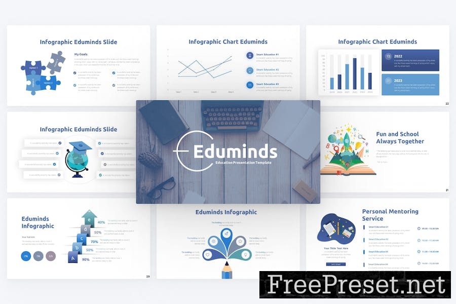 Eduminds Education PowerPoint Template RJM64WP