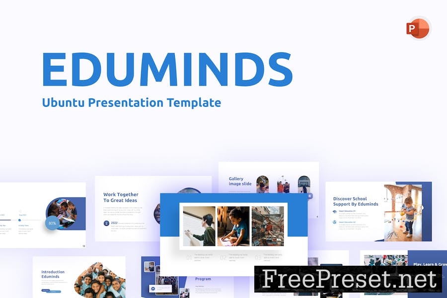 Eduminds Education PowerPoint Template RJM64WP