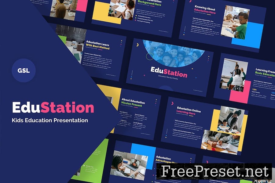 Edustation Kids Education - Google Slides MNYZZUG