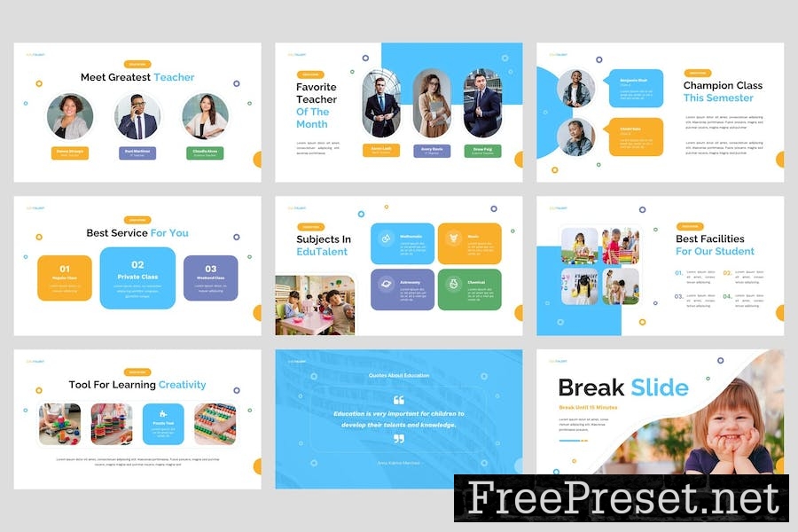 EduTalent - Children Education Powerpoint Template 3FSQABL