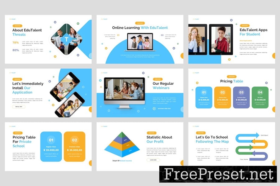 EduTalent - Children Education Powerpoint Template 3FSQABL