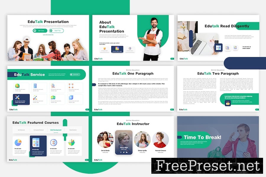 Edutalk - Education Powerpoint Template 3YQZQ7V