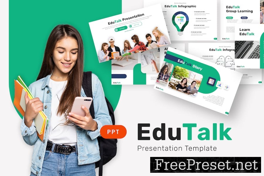 Edutalk - Education Powerpoint Template 3YQZQ7V