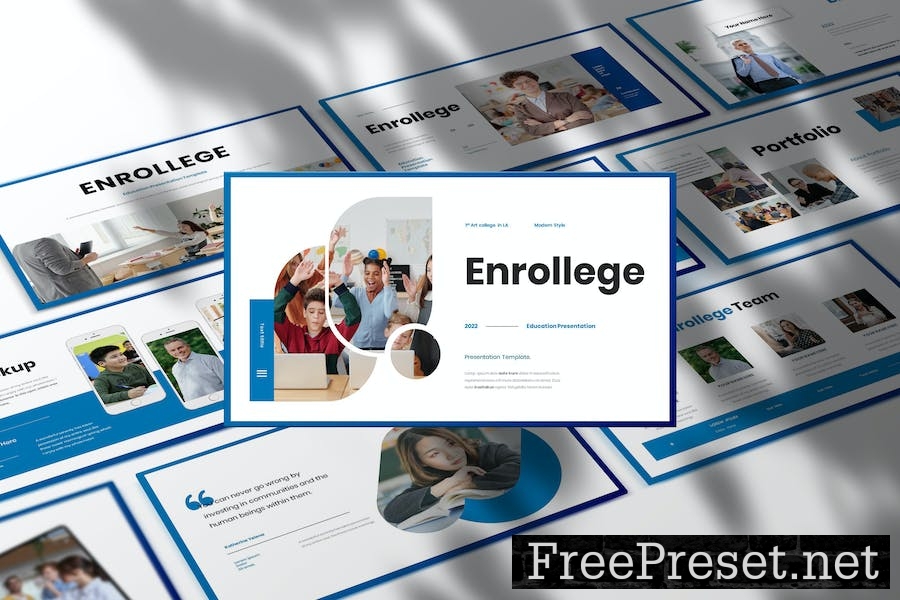 Enrollege - Education Presentation PowerPoint LBJHY4N