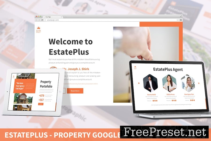 Estateplus - Property Google Slides Template RFJ8WB3