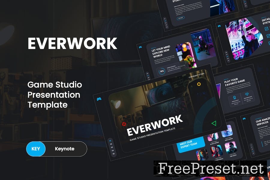 Everwork - Gaming Studio Keynote Template SLADNA9