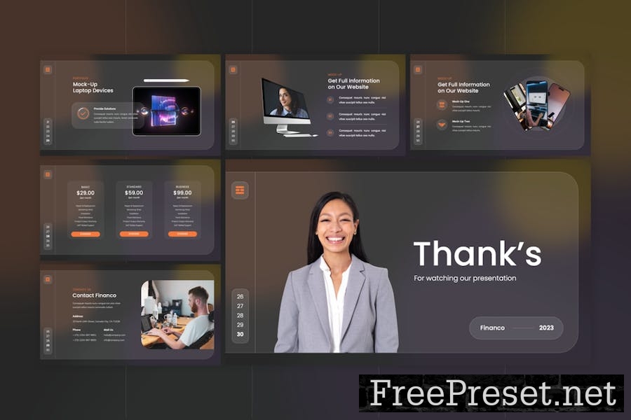 Financo - Pitch Deck Keynote Template P5V49YH