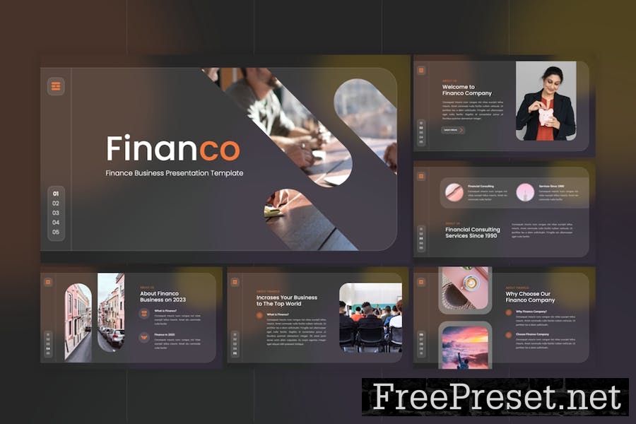 Financo - Pitch Deck Keynote Template P5V49YH