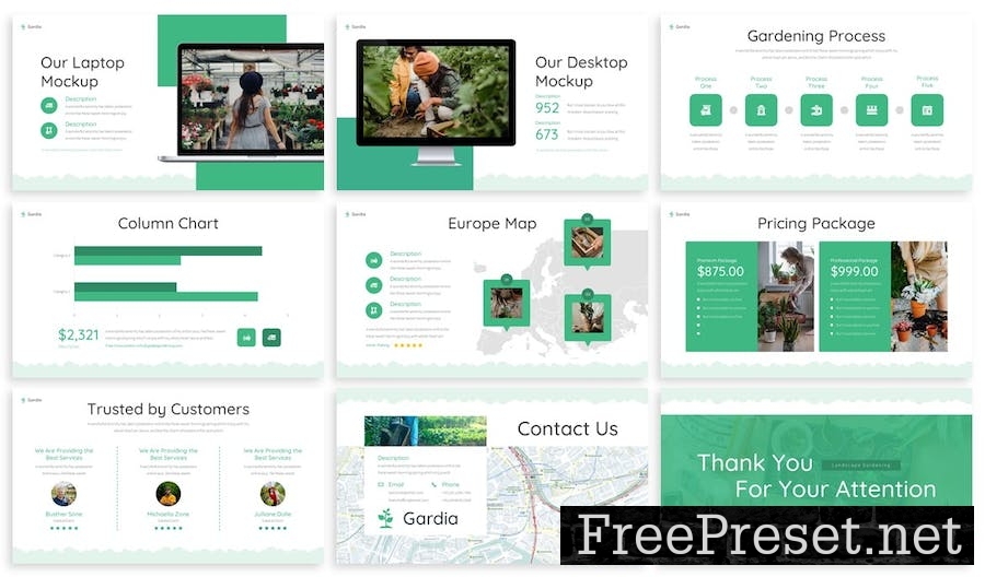 Gardia - Gardening Google Slides Template L6FK768