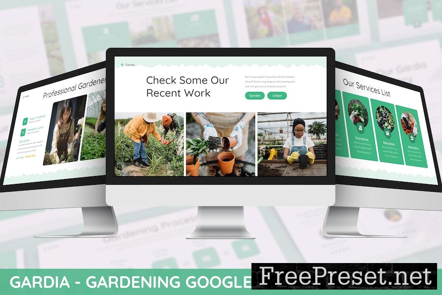 Gardia - Gardening Google Slides Template L6FK768