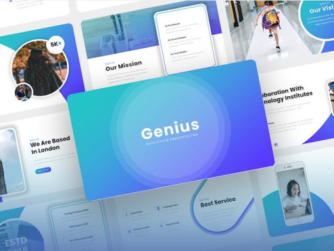 Genius - Education PowerPoint Template 2J3KZ4A