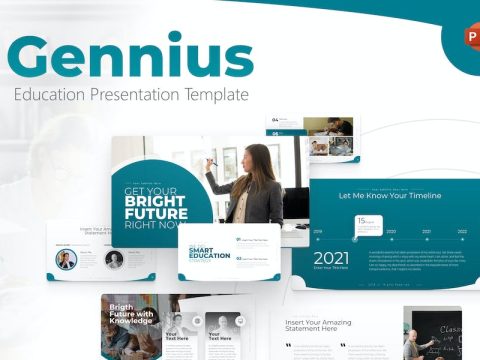 Gennius Education Powerpoint Template MH6PKPQ