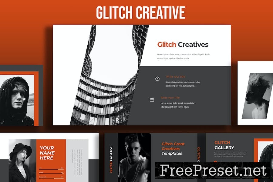 Glitch Creative Google Slides S9QRC3Q