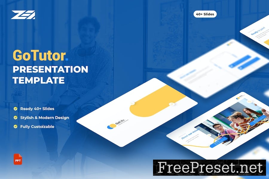 GoTutor - Education Powerpoint Template 8K8C45N