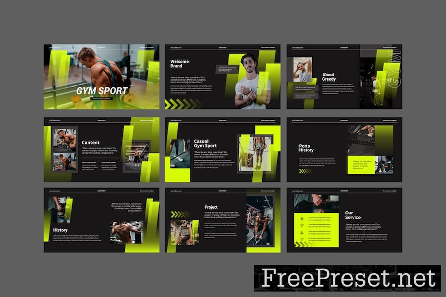 Gym Sport Google Slide Template