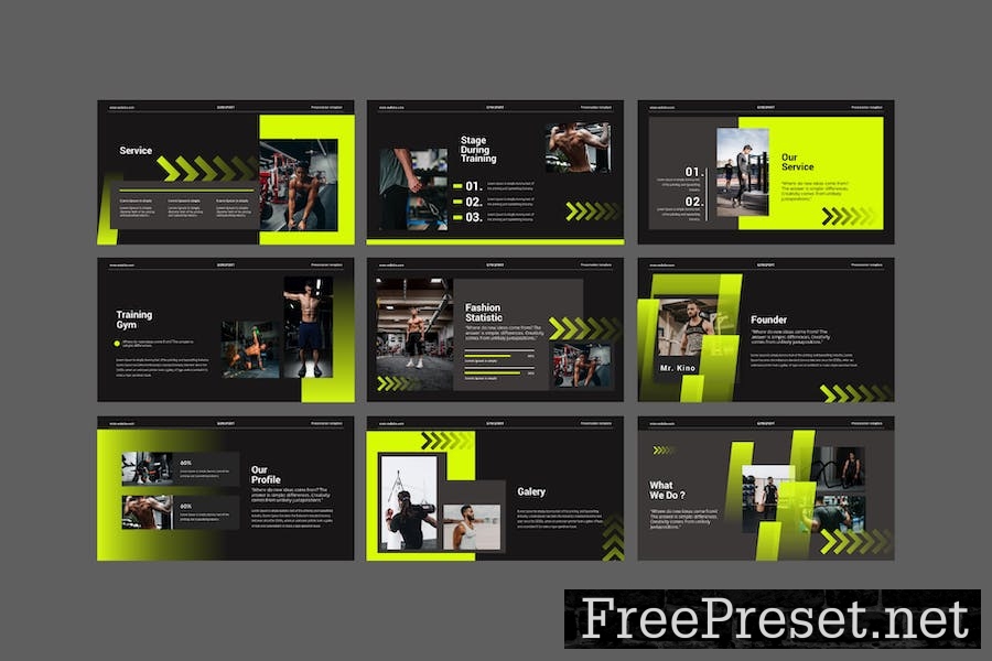 Gym Sport Keynote Template KAX8J68