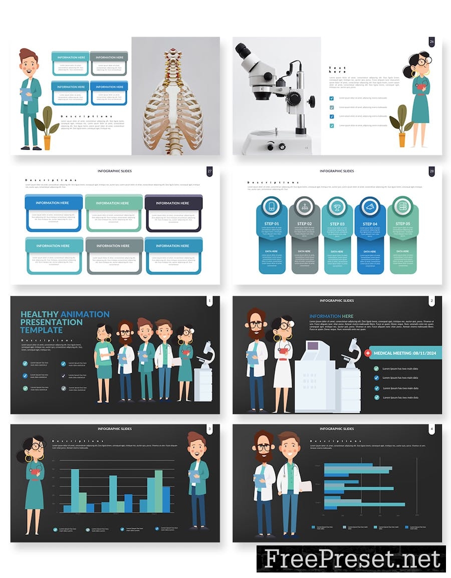 Healthy Animation Keynote Presentation Template WNVCNXK