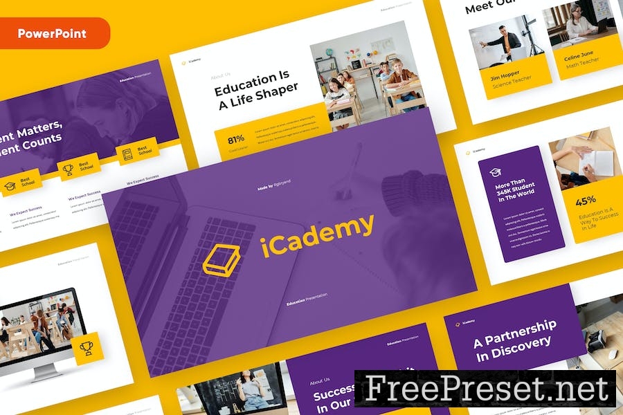 iCademy - Education Powerpoint Template CUJKCY6