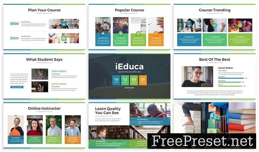 iEduca - Education Google Slide Template FJ8VY5C