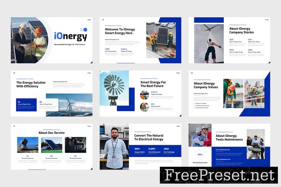 Ionergy - Smart Energy Google Slides Template YLMYGTF