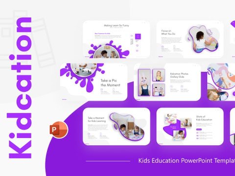 Kidcation Kids Education PowerPoint Template LDFZUMH