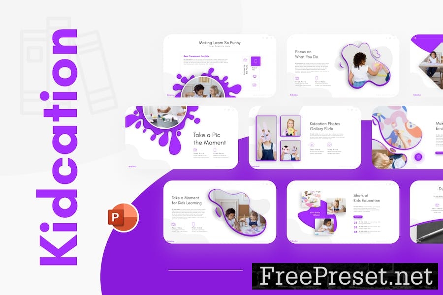 Kidcation Kids Education PowerPoint Template LDFZUMH