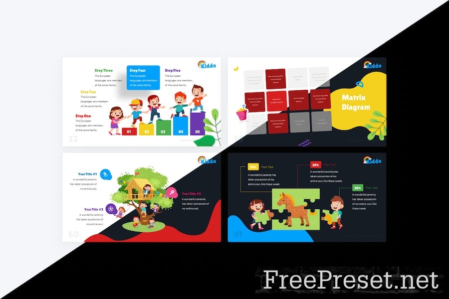 Kiddo Education PowerPoint Template P9STMVX