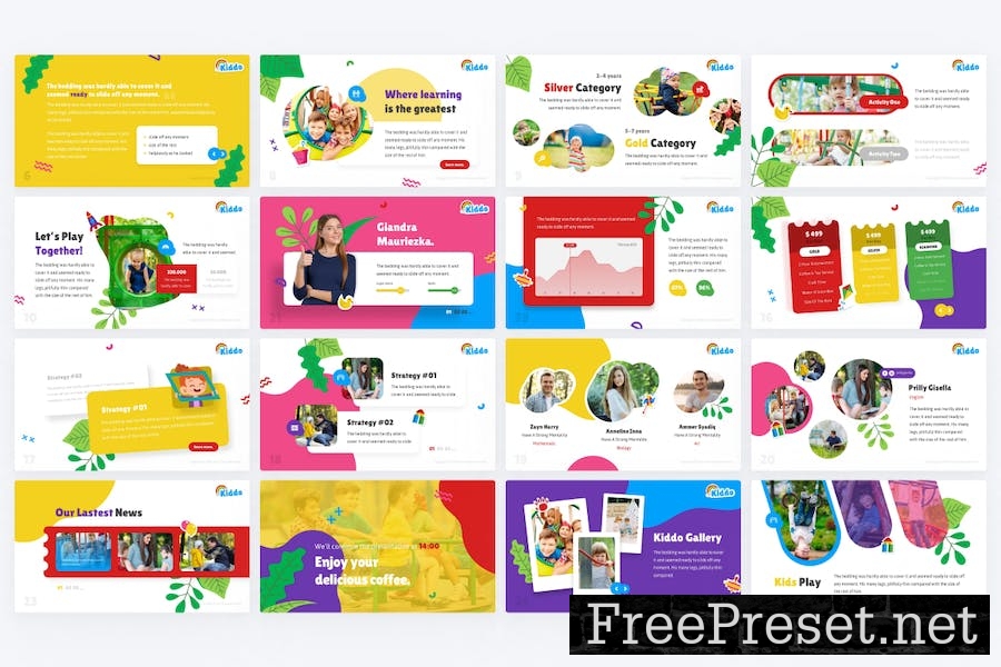 Kiddo Education PowerPoint Template P9STMVX