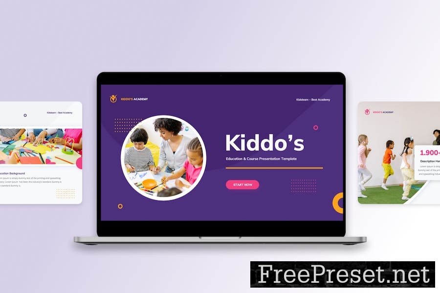 Kiddos - Children Education Powerpoint Template 74JGFW4