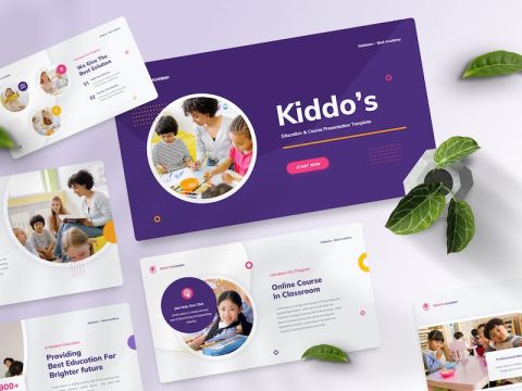 Kiddos - Children Education Powerpoint Template 74JGFW4