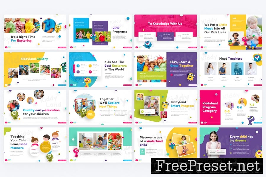 Kiddyland Education-Kids PowerPoint Template ZCQKP6H