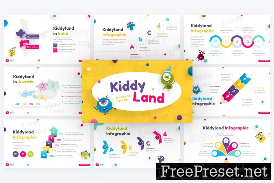 Kiddyland Education-Kids PowerPoint Template ZCQKP6H