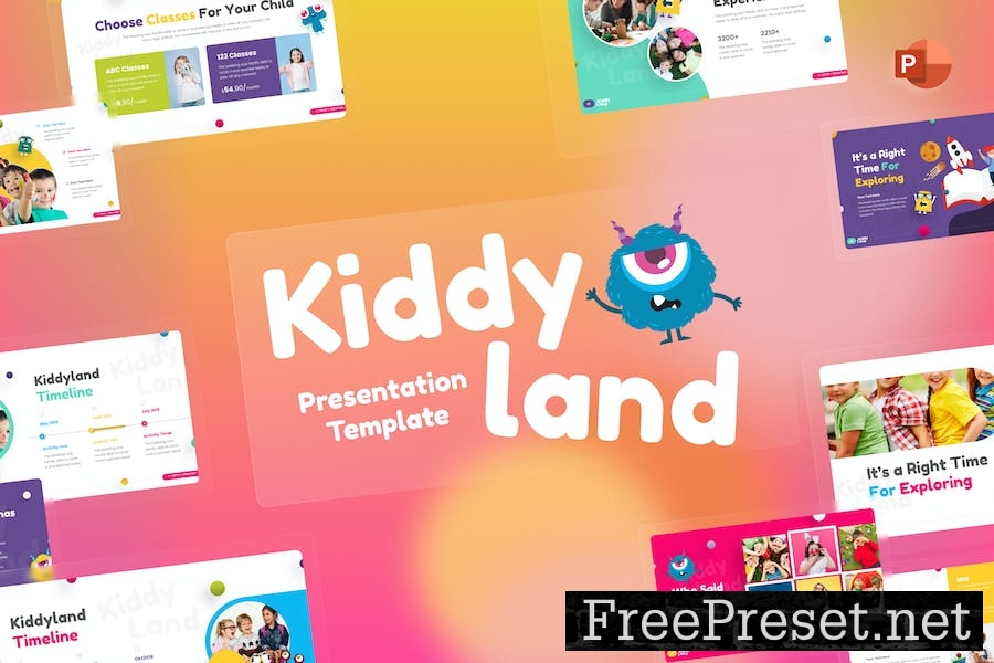 Kiddyland Education-Kids PowerPoint Template ZCQKP6H