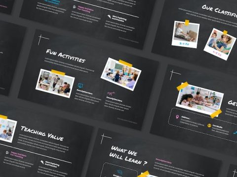 Kids Education Powerpoint Presentation Template A2RX7UK