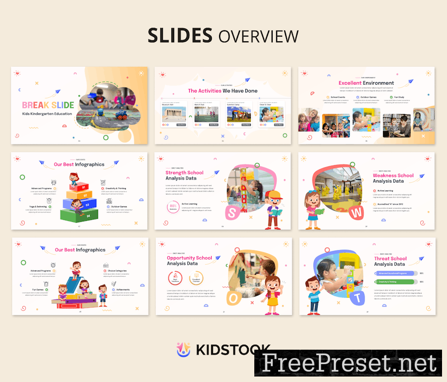 KidsTook – Kids Kindergarten Education PowerPoint AQ2A64V