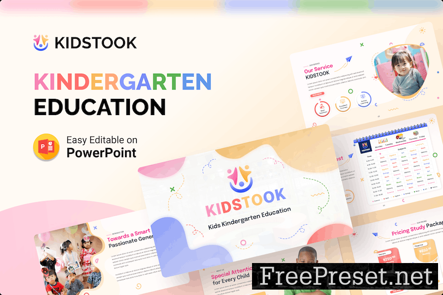 KidsTook – Kids Kindergarten Education PowerPoint AQ2A64V