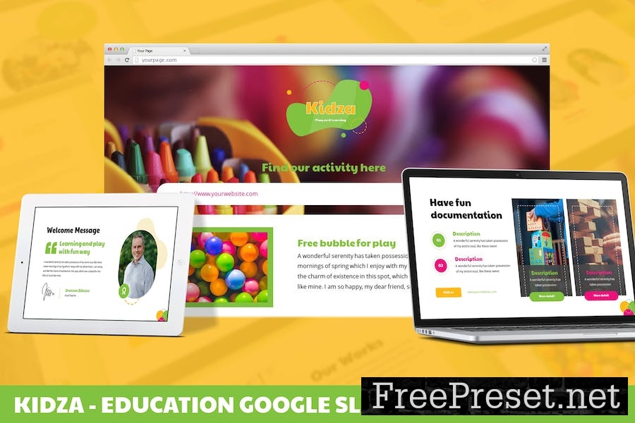 Kidza - Education Google Slides Template ADA6AGB