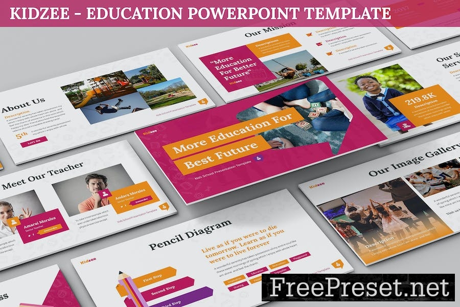 Kidzee - Education Powerpoint Template 4CTQA6R