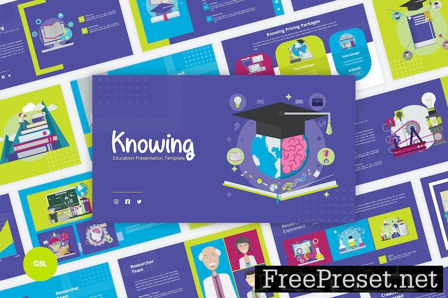 Knowing - Education Google Slides Template VSWXGWN