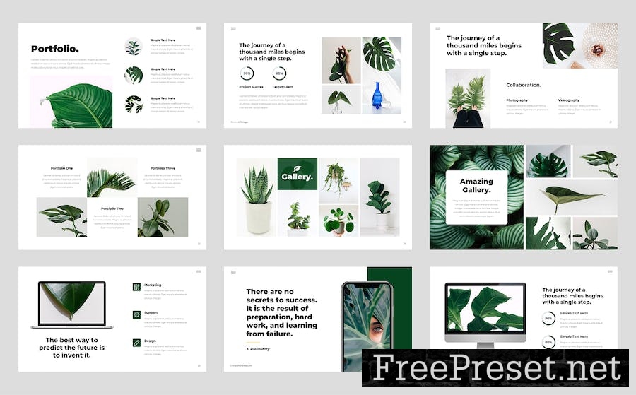 Leaf - Minimal Green Business Keynote Template