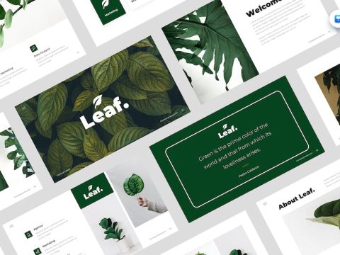 Leaf - Minimal Green Business Keynote Template
