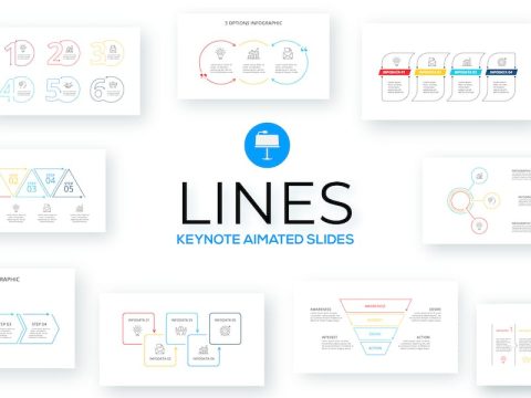 Lines Animated Keynote Infographics
