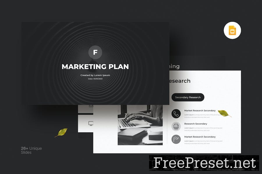 Marketing Plan Google Slides Template UDYPFSZ