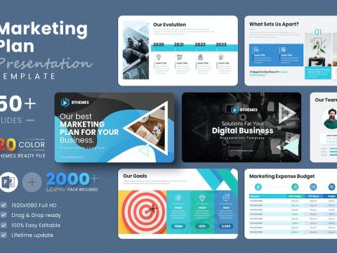 Marketing Plan PowerPoint Presentation Template CMDS46P