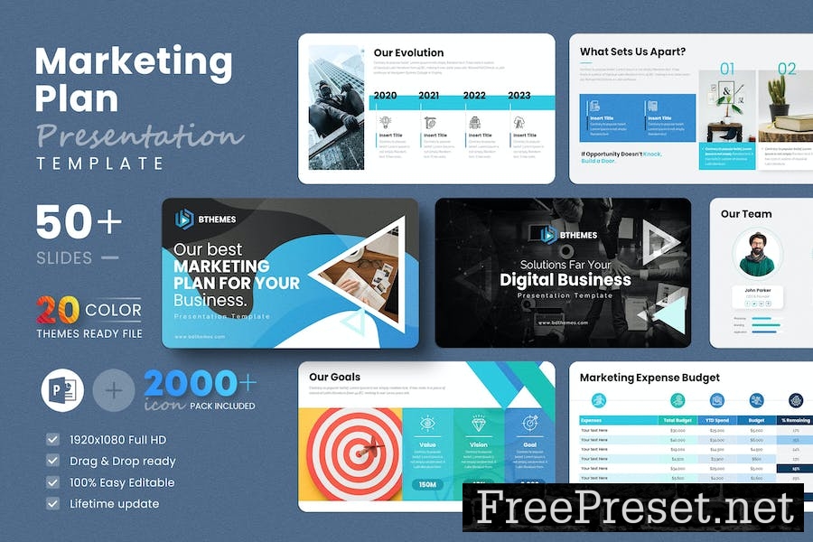 Marketing Plan PowerPoint Presentation Template CMDS46P