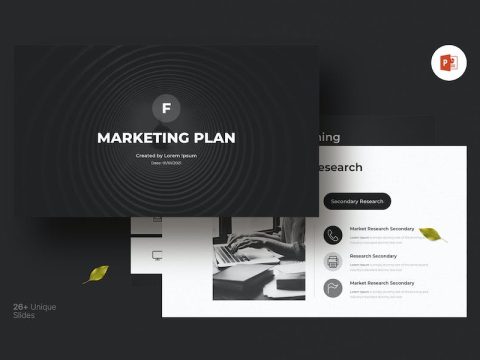 Marketing Plan PowerPoint Template KLWS65A