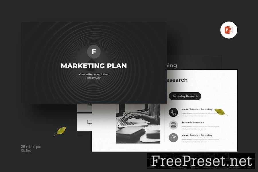 Marketing Plan PowerPoint Template KLWS65A